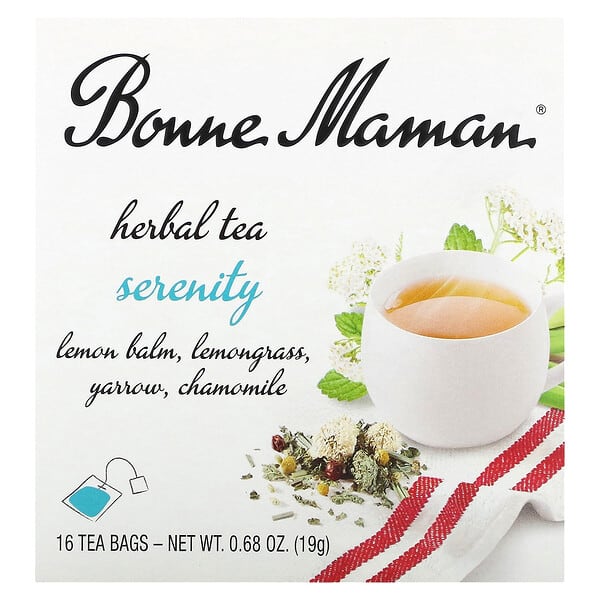 بون مامون‏, شاي عشبي ، Serenity ، خالٍ من الكافيين ، 16 كيس شاي ، 0.68 أونصة (19 جم)