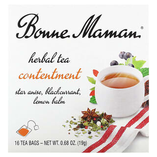 Bonne Maman, Herbal Tea, Contentment, Caffeine Free, 16 Tea Bags, 0.04 oz (1.2 g) Each