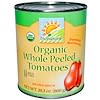 유기농 껍질벗긴 통 토마토, 무염 첨가, 28.2 온스 (800 g)