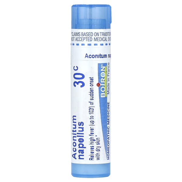 Boiron, 아코니툼(Aconitum napellus), 30C, 해열제, 펠릿 약 80개