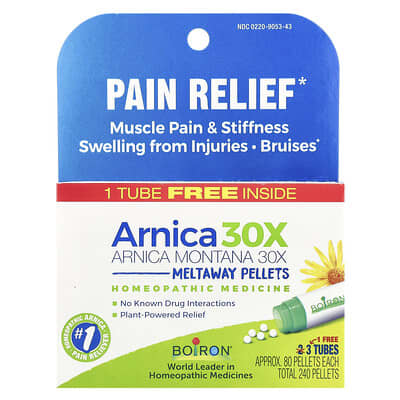 Boiron, Arnica Montana, 30X, 3 Tubes, Approx. 80 Pellets Each