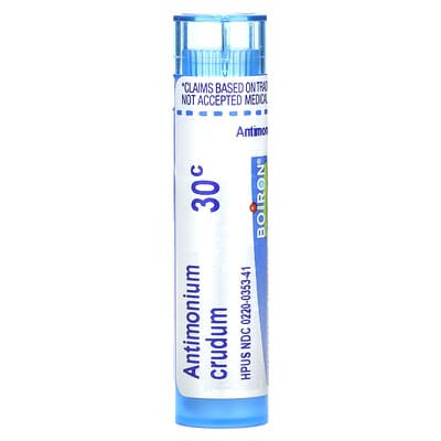 Boiron, Antimonium Crudum, 30C, Indigestion Relief, Approx. 80 Pellets