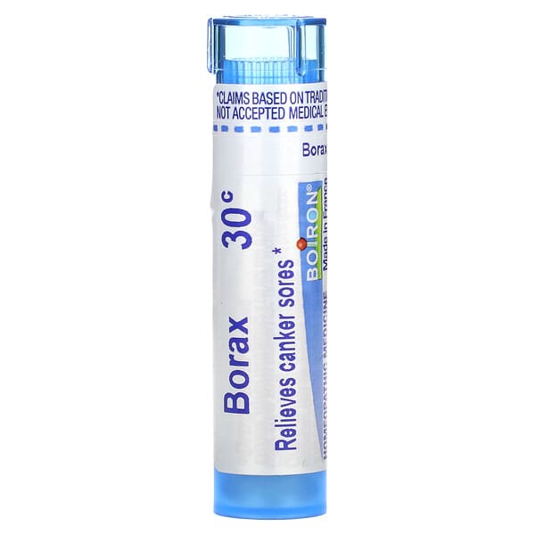 Boiron, Borax, 30C, Canker Sore Relief, Approx 80 Pellets