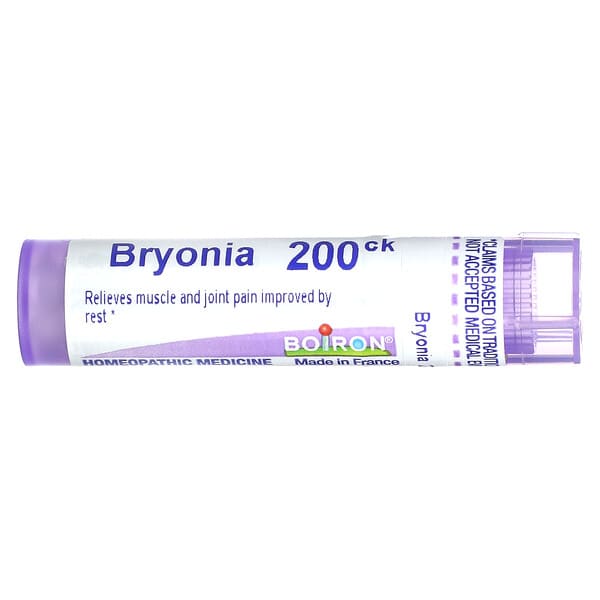 Boiron, Bryonia, 200CK, ameliorarea durerii musculare și articulare, aproximativ 80 de pelete
