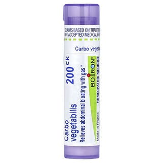 Boiron, Carbo Vegetabilis, 200CK, от вздутия живота и газообразования, прибл. 80 гранул