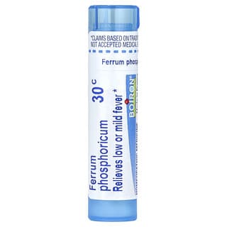 Boiron, Ferrum Phosphoricum, 30C, Mild Fever Relief, Approx 80 Pellets