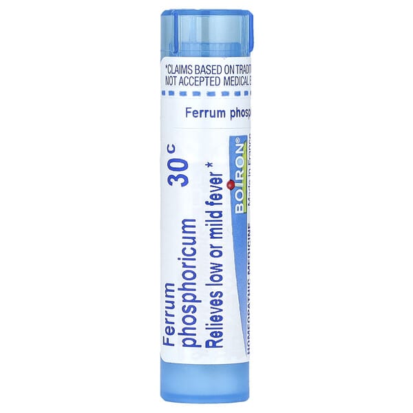 Boiron, Ferrum phosphoricum, 30C, Soulagement de la fièvre légère, Environ 80 granules