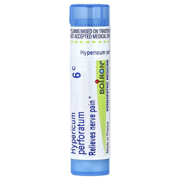 Boiron, Hypericum Perforatum, 6C, Melegakan Sakit Saraf, Lebih kurang 80 Pelet