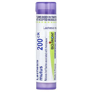 Boiron, Lachesis mutus, 200CK, Alivio de la menopausia, 80 gránulos aprox.