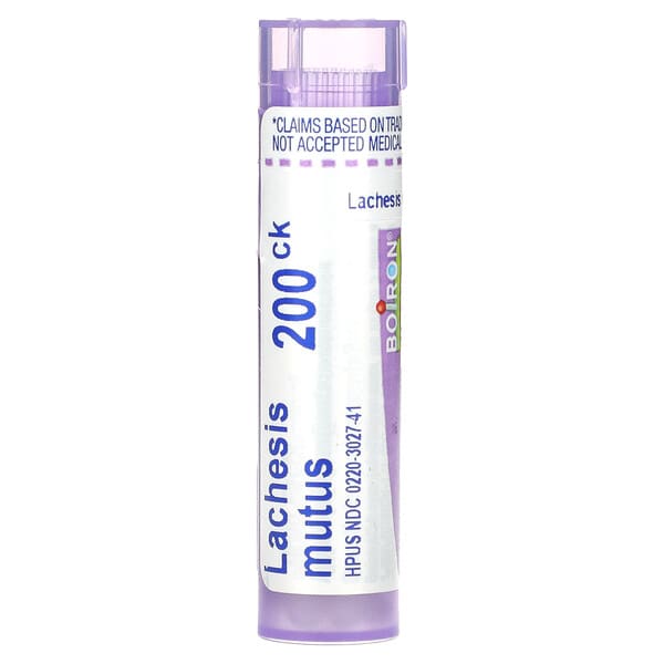 Boiron, Lachesis Mutus, 200CK, 폐경기 증상 완화, 펠릿 약 80개