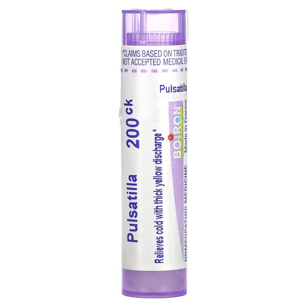 Boiron, Pulsatilla, 200CK, 감기 완화제, 펠릿 약 80개