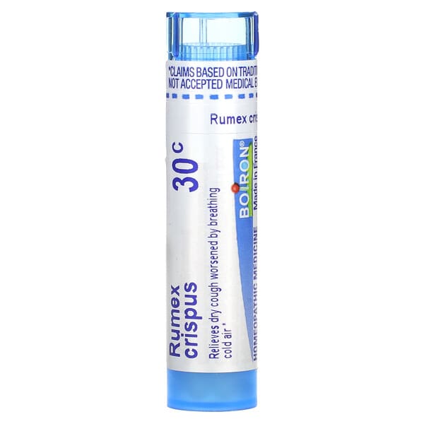 Boiron, Rumex 크리스푸스, 30C, 가시오갈피 완화제, 펠릿 약 80개