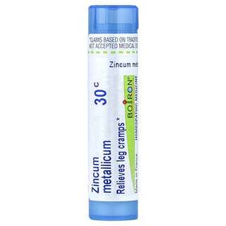 Boiron, Zincum Metallicum, 30C, Leg Cramps Relief, Approx 80 Pellets