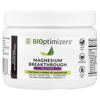 BIOptimizers, Magnesium Breakthrough, Fruit Punch, 2.58 oz (73 g)