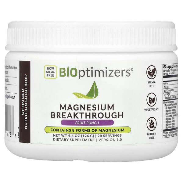 Magnesium Breakthrough, Fruit Punch, 4.4 oz (126 g)