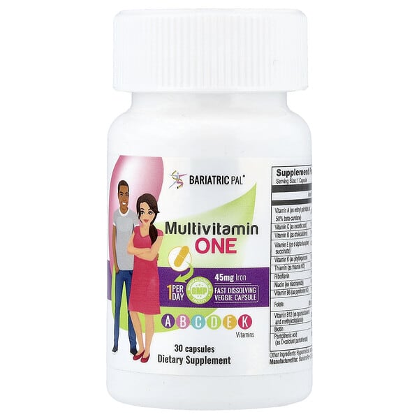 Multivitamin One with Iron, 30 Capsules