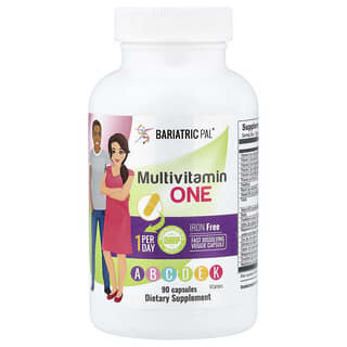 BariatricPal, Multivitamínico Um, Sem Ferro, 90 Cápsulas