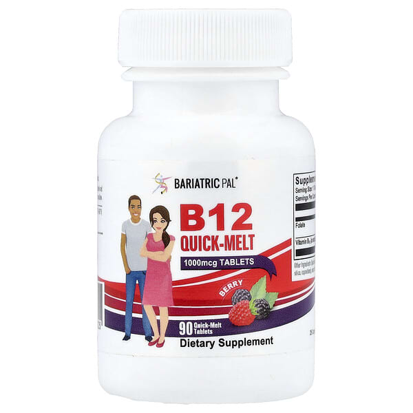 B12 Quick Melt, Berry, 90 Quick-Melt Tablets