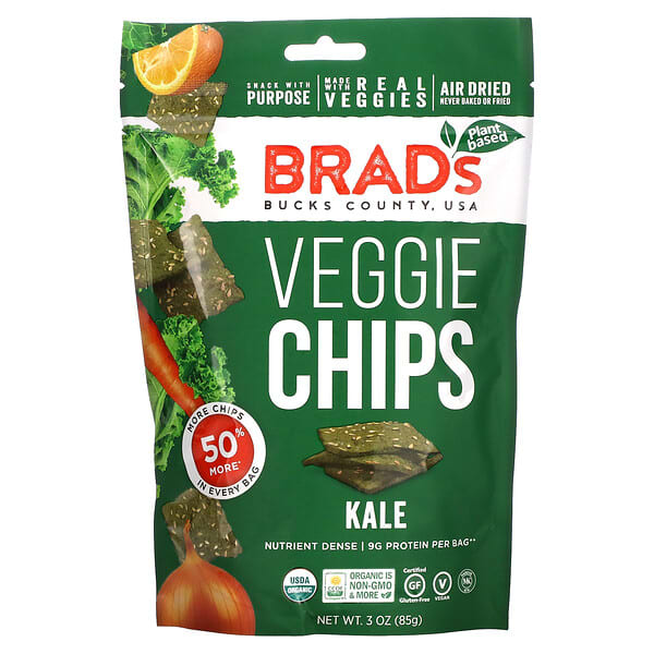 Brad's Plant Based, 蔬菜脆片，羽衣甘藍，3 盎司（85 克）