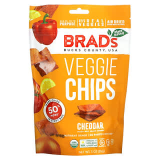 Brad's Plant Based, Batatas Fritas Vegetais, Cheddar, 3 oz (85 g)