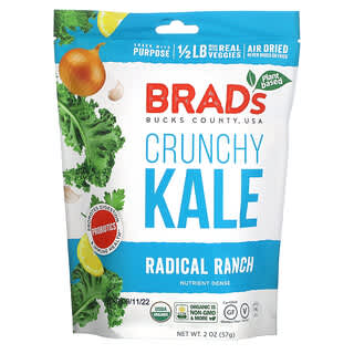 Brad's Plant Based, Crunchy Kale, Radical Ranch, 2 oz (57 g)