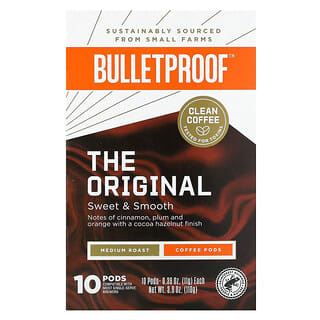 BulletProof‏, טבליות הקפה המקוריות, קלייה בינונית, 10 טבליות, 11 גרם (0.39 אונקיות) כל אחת
