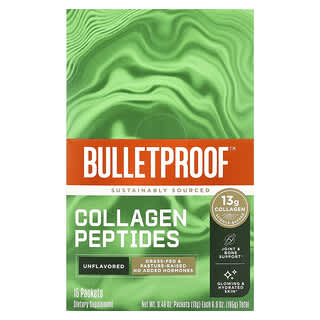 BulletProof, Collagen Peptides, Unflavored, 15 Packets, 0.46 oz (13 g) Each