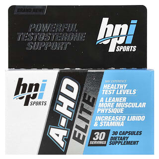 BPI Sports‏, "A-HD Elite, מכיל 500 מ""ג, 30 כמוסות."