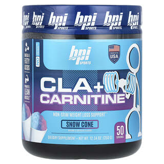 BPI Sports, CLA + Carnitine, Snow Cone, 12.34 oz (350 g)