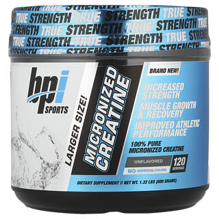 BPI Sports, Micronized Creatine, Unflavored, 1.32 lbs (600 g)