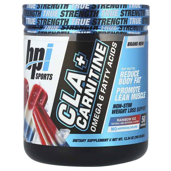 BPI Sports CLA + Carnitine, Rainbow Ice, 12.34 oz (350 g)