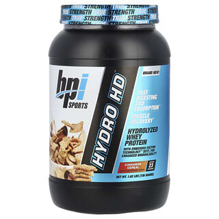 BPI Sports, Hydro HD™，水解乳清蛋白，肉桂谷類食物，1.62 磅（736 克）