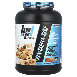 BPI Sports, Hydro HD™，水解乳清蛋白，肉桂谷類，4.8 磅（2176 克）