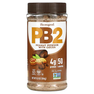 PB2 Foods, PB2, 코코아 함유 땅콩 버터 분말, 184g(6.5oz)