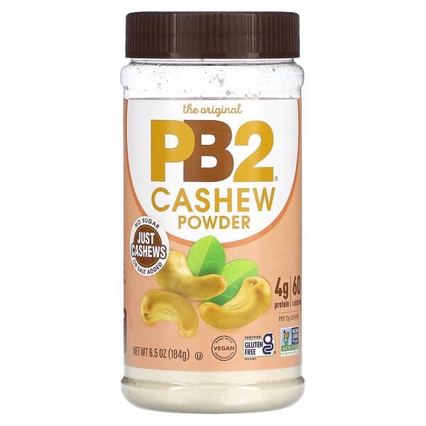 PB2 Foods, オリジナルPB2（ピービーツー）、カシューパウダー、184g（6.5オンス）