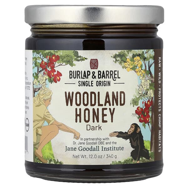 Burlap & Barrel, 우드랜드 꿀, 다크, 340g(12oz)