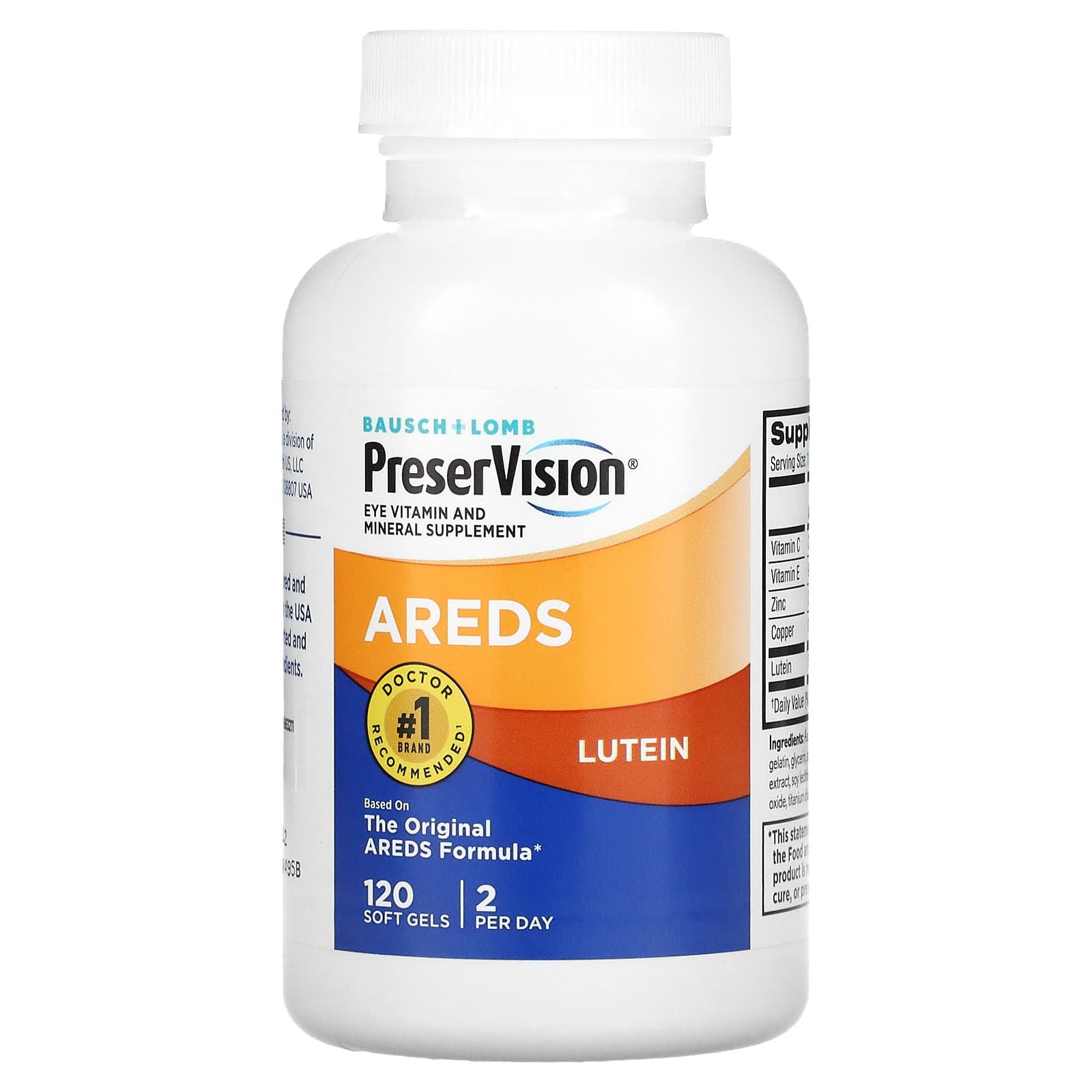 PreserVision AREDS Lutein 120 Soft Gels
