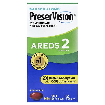 PreserVision, AREDS 2 Formula, 90 Mini Softgels