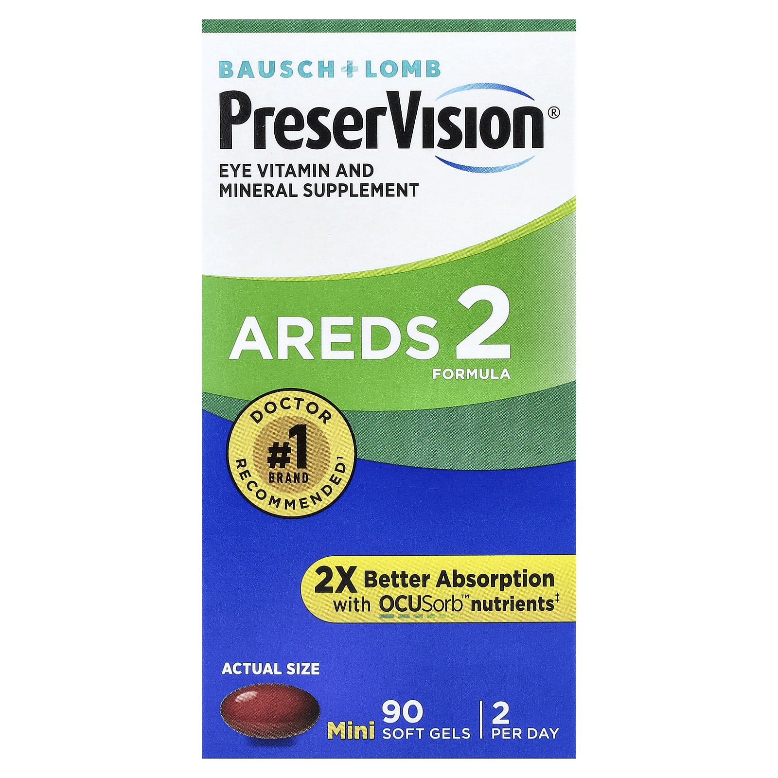 PreserVision, AREDS 2 Formula, 90 мини-капсул