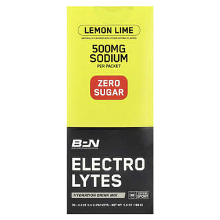 BPN, Elektrolitler, Hidrasyon İçeceği Karışımı, Limon Limonu, 30 Paket, Her Biri 0,2 oz (5,6 g)