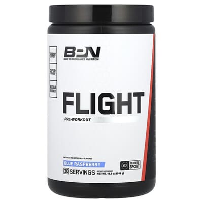 BPN, Flight, Pre-Workout Powder, Blue Raspberry, 19.3 oz (546 g)