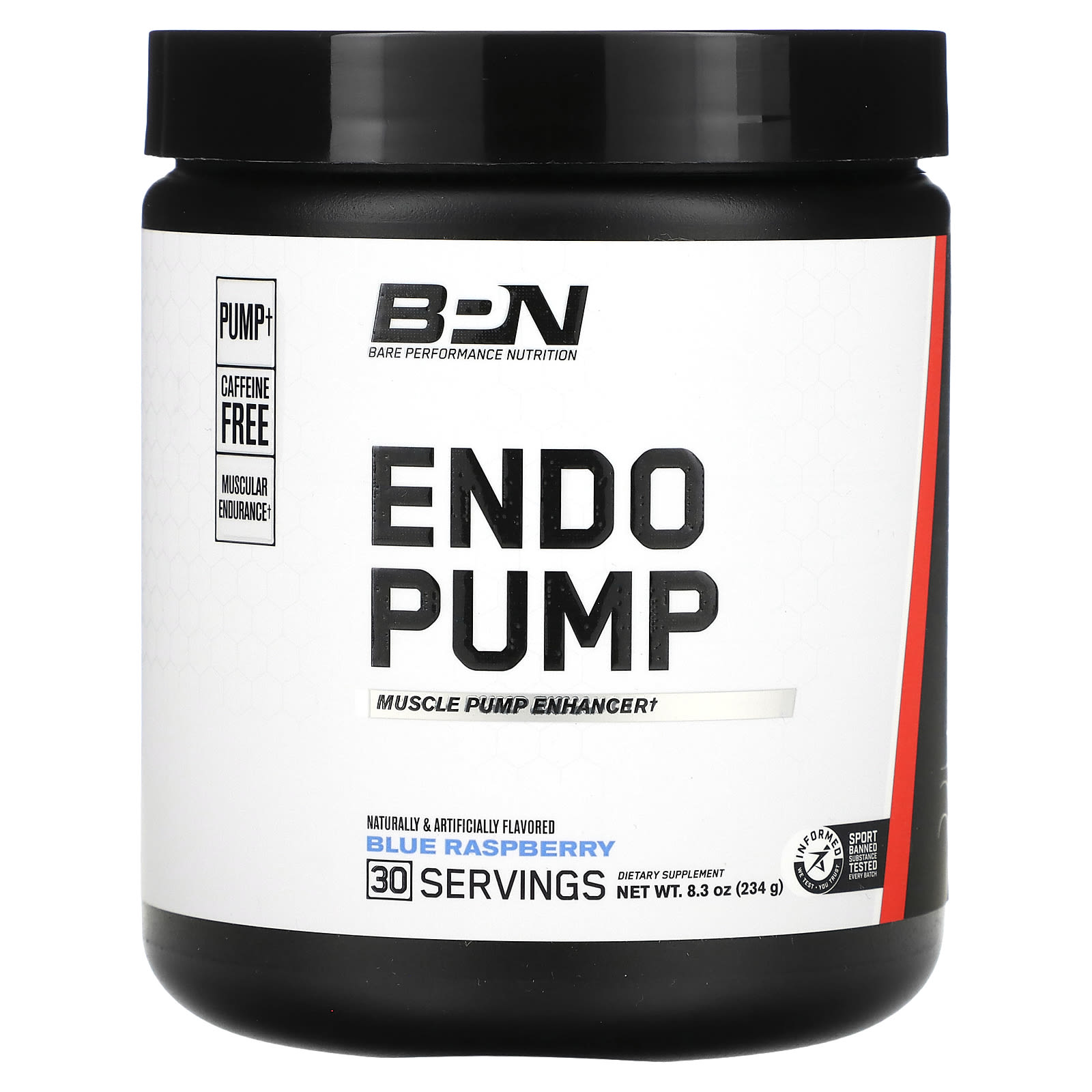 Bare Performance Nutrition, Endo Pump, Muscle Pump Enhancer, Blue
