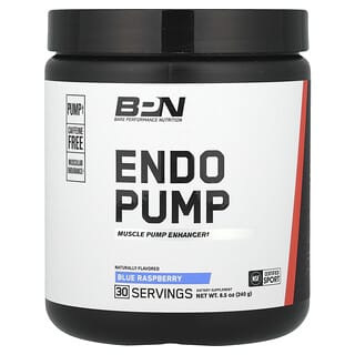 BPN, Endo Pump, Potenciador de la congestión muscular, Frambuesa azul, 240 g (8,5 oz)