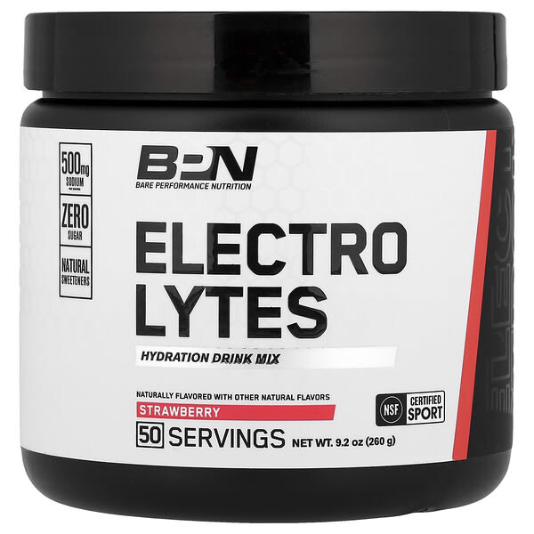 Electrolytes, Hydration Drink Mix, Strawberry, 9.2 oz (260 g)