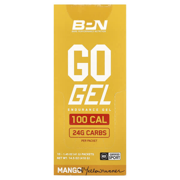 BPN, Go Gel, 지구력 젤, 망고, 10팩, 개당 41g(1.45oz)