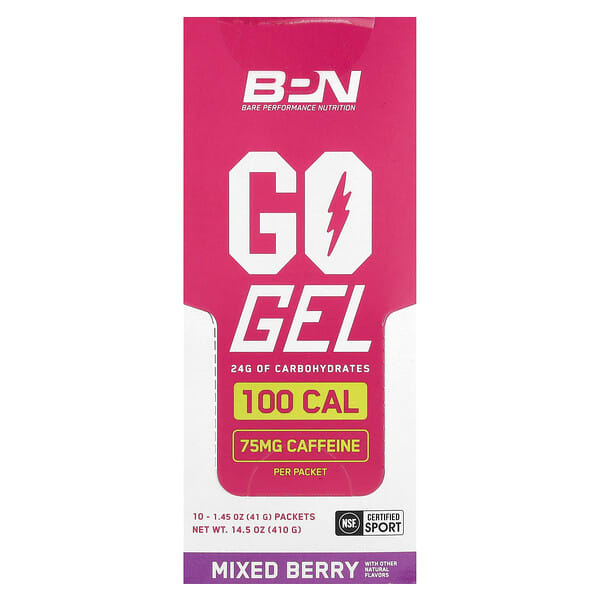 BPN, 고 젤, 믹스 베리 CAF, 10팩, 각 41g(1.45oz)