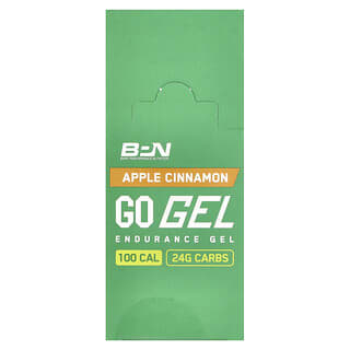 BPN, Go Gel, Endurance Gel, Ausdauer-Gel, Apfel-Zimt, 10 Päckchen, je 41 g (1,45 oz.).