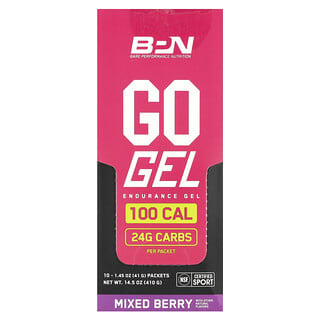 BPN, Go Gel, Gel d'endurance, Mélange de baies, 10 sachets, 41 g pièce