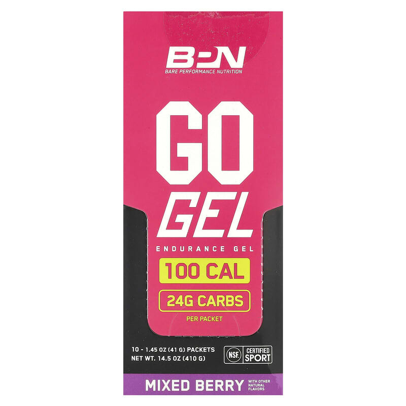Go Gel, Endurance Gel, Mixed Berry, 10 Packets, oz (41 g) Each
