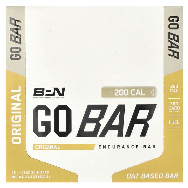 BPN, Go Bar, 지구력 바, 오리지널, 12개입, 개당 50g(1.76oz)